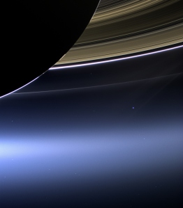 Earth as seen from Saturn by the NASA Cassini Satellite July 19, 2013 (Taken from a distance of 900 million miles)